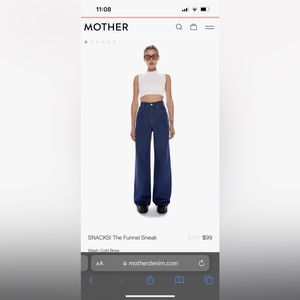 MOTHER snacks the funnel sneak jeans!